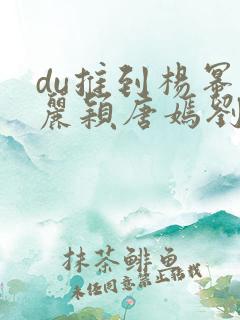 du推到杨幂赵丽颖唐嫣刘诗诗郑爽