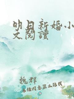 明日新婚小说全文阅读