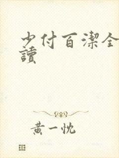 少付百洁全文阅读