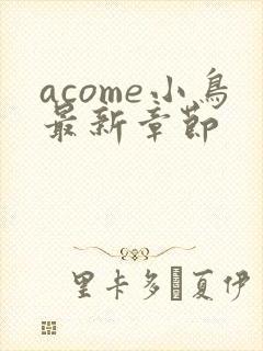 acome小鸟最新章节