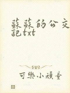 苏苏的公交车日记txt