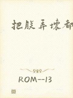 把朕弄坏都可以