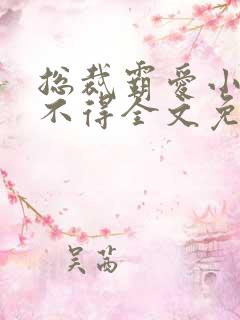 总裁霸爱小妻惹不得全文免费阅读笔趣阁