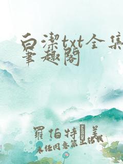 白洁txt全集笔趣阁