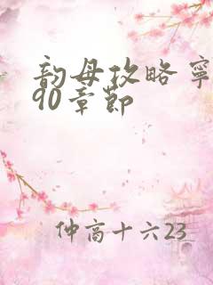 韵母攻略宁秋婉90章节