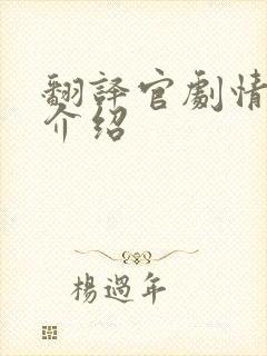 翻译官剧情分集介绍