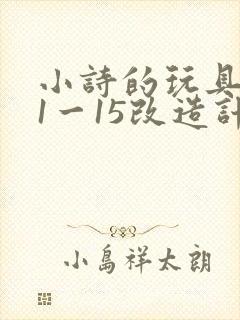 小诗的玩具日记1一15改造计划