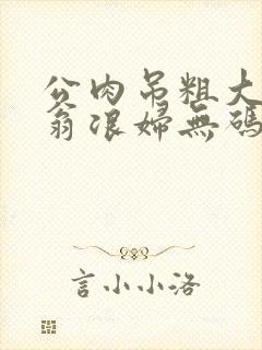 公肉吊粗大双色翁浪妇无码AV