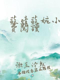 苏晴苏婉小说免费阅读