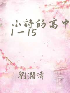 小诗的高中日记1一15