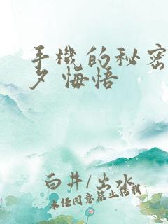 手机的秘密 七夕 悔悟