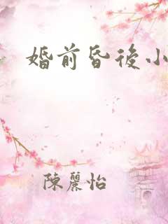婚前昏后小说