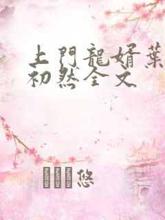 上门龙婿叶辰萧初然全文