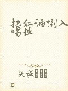 把红酒倒入b里喝掉