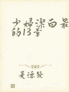 少妇洁白最刺激的13章