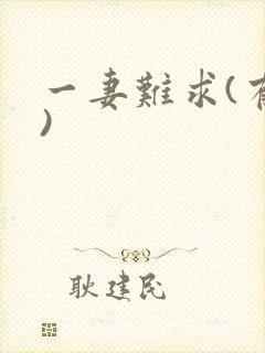 一妻难求(有肉)