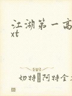 江湖第一高手txt