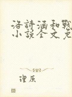 洛诗涵和战寒爵小说全文免费阅读正版笔趣阁