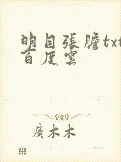 明目张胆txt百度云