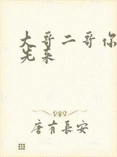 大哥二哥你们谁先来