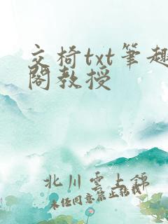 交椅txt笔趣阁教授