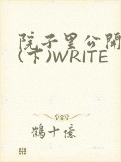 院子里公开惩戒(下)WRITE