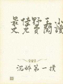 最佳野王小说全文免费阅读无弹窗