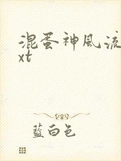 混蛋神风流史txt