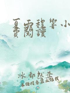 夏雨程响小说免费阅读