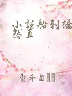 小说船到桥头自然直