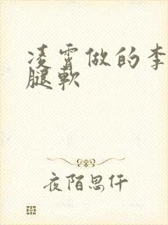 凌霄做的李尖尖腿软