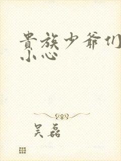 贵族少爷们 请小心