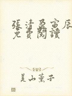 张清盈寅辰小说免费阅读