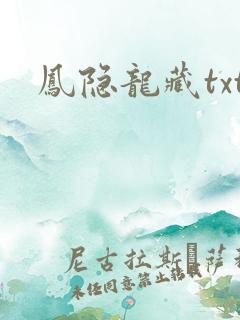 凤隐龙藏txt