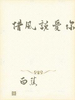 借风说爱你