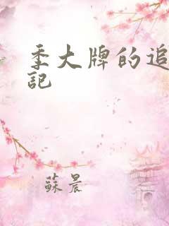 季大牌的追夫日记