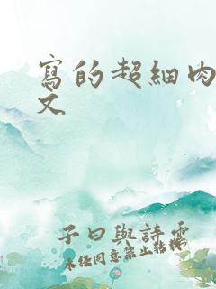 写的超细肉汁水文