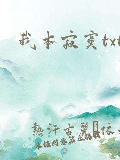 我本寂寞txt