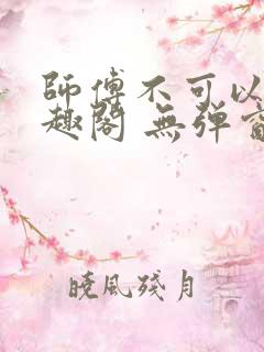 师傅不可以 笔趣阁 无弹窗