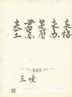 夫君是未来大魔王怎么办格格党