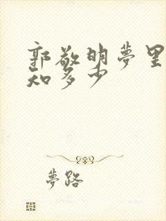 郭敬明梦里花落知多少