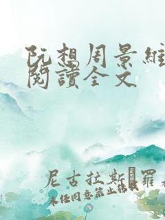 阮想周景维免费阅读全文