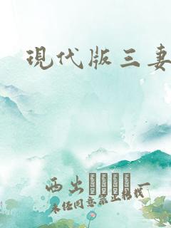 现代版三妻四妾