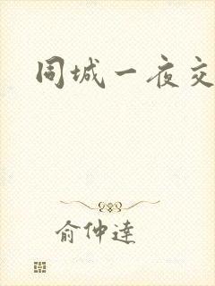 同城一夜交友