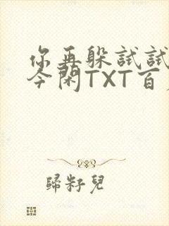 你再躲试试BY今闲TXT百度网盘