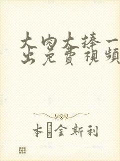 大肉大捧一进一出免费视频