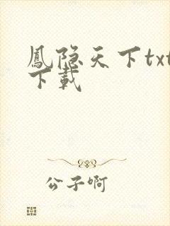 凤隐天下txt下载
