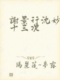 谢景行沈妙一夜十三次