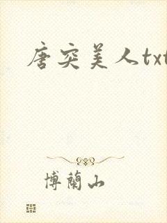 唐突美人txt