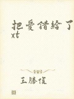 把爱错给了你txt